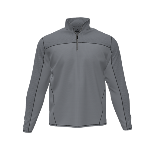 [CUS-DFW-QTRZ-PER-LSL-GRY-AS-LOGO3] Quarter Zip Pullover (Adult S, Gray, Logo 3)