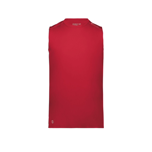 [222593.083.S-LOGO1] Men's CoolDry TankTop (Adult S, Red, Logo 1)