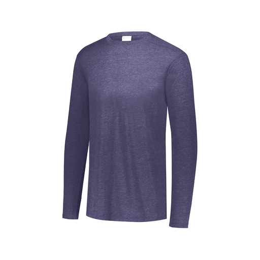 [FTLCUBNV-AXS-LOGO3] Decker Men's Tri-Blend T-Shirt - Long Sleeve (Adult XS, Navy, Logo 3)