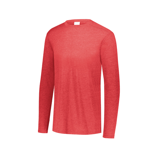 [FTLCUBRD-AXS-LOGO1] Decker Men's Tri-Blend T-Shirt - Long Sleeve (Adult XS, Red, Logo 1)