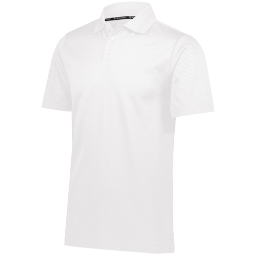 [222568.005.S-LOGO1] Men's Prism Polo (Adult S, White, Logo 1)