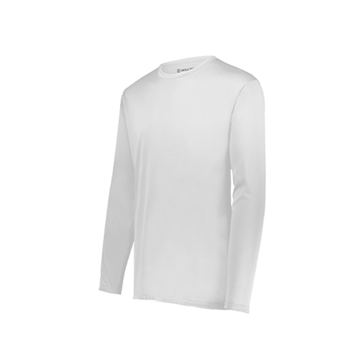 [222823.005.S-LOGO2] Youth LS Smooth Sport Shirt (Youth S, White, Logo 2)