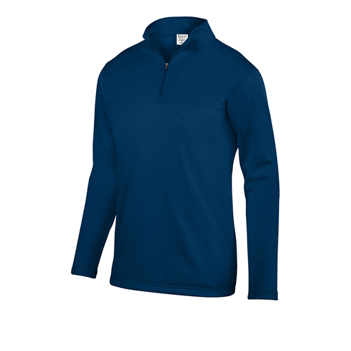 [FOLQFFNV-YS-LOGO2] Decker Youth FlexFleece 1/4 Zip (Youth S, Navy, Logo 2)